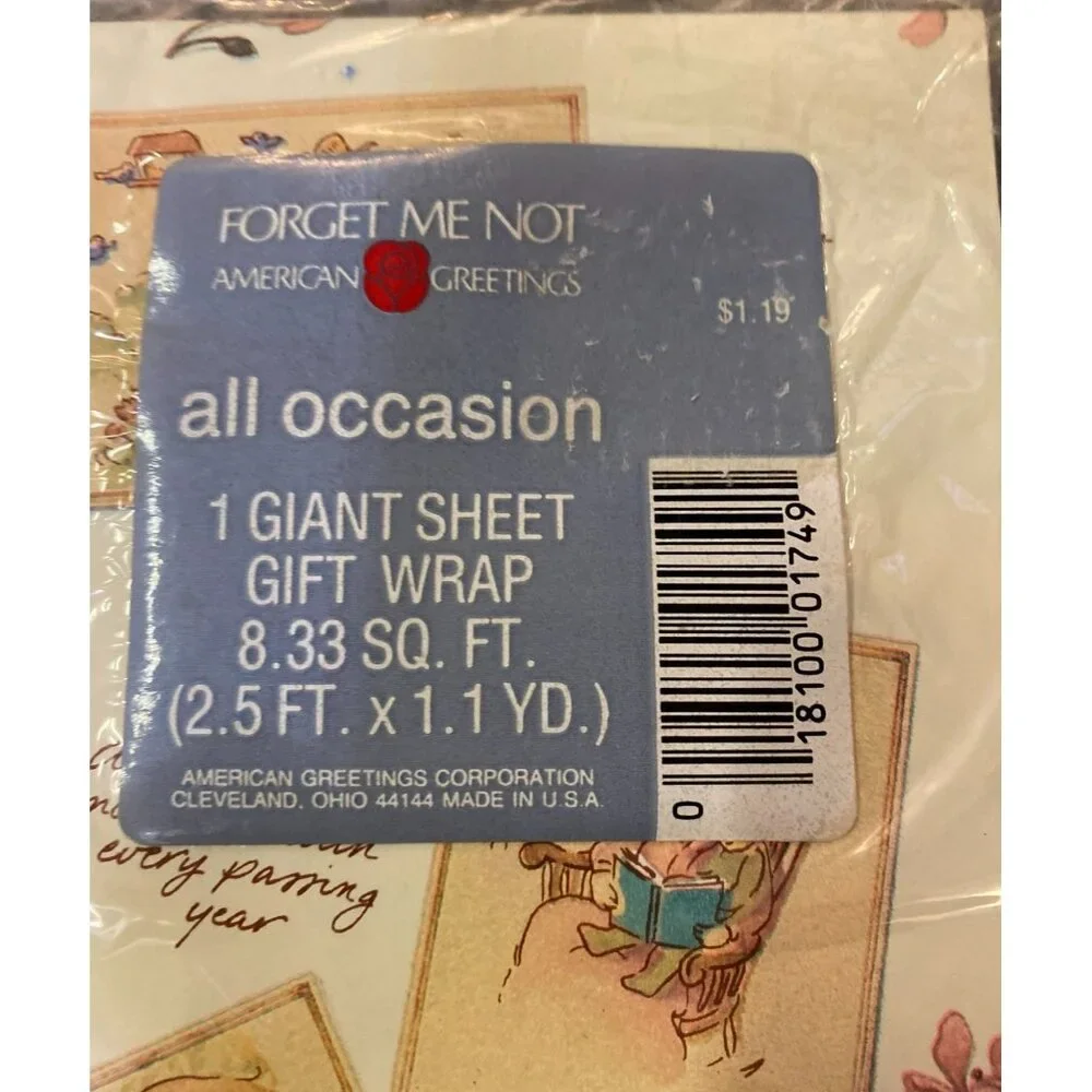 Vintage American Greetings Gift Wrap NEW Mom Mother